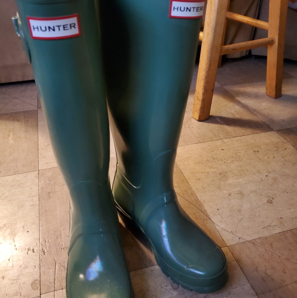 Tall green Hunter Boots